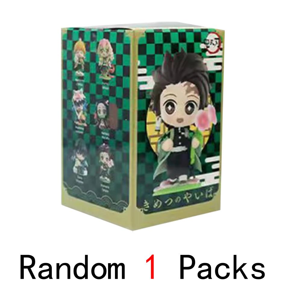 Anime Demon Slayer 6Pcs/Set Small Figure Boxed Character Multiple Combination Sets Cute Anime Toy Gift Collection Decoration PVC