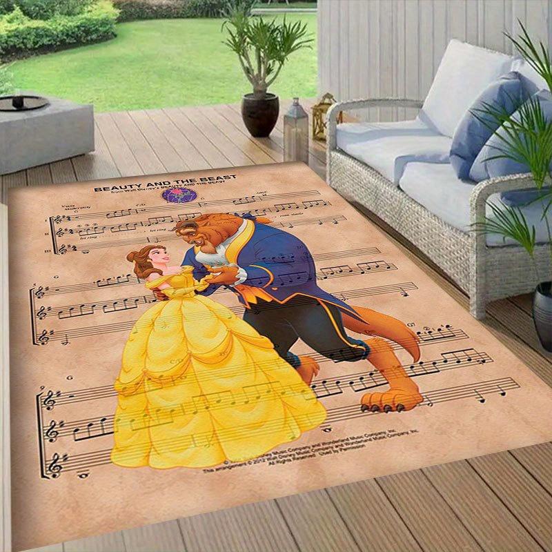1pc beauty and the beast Pattern Carpet Area Rug Non slip Carpet Hand Washable Floor Mat Suitable For Living Room Bedroom Home Decor Room Decor