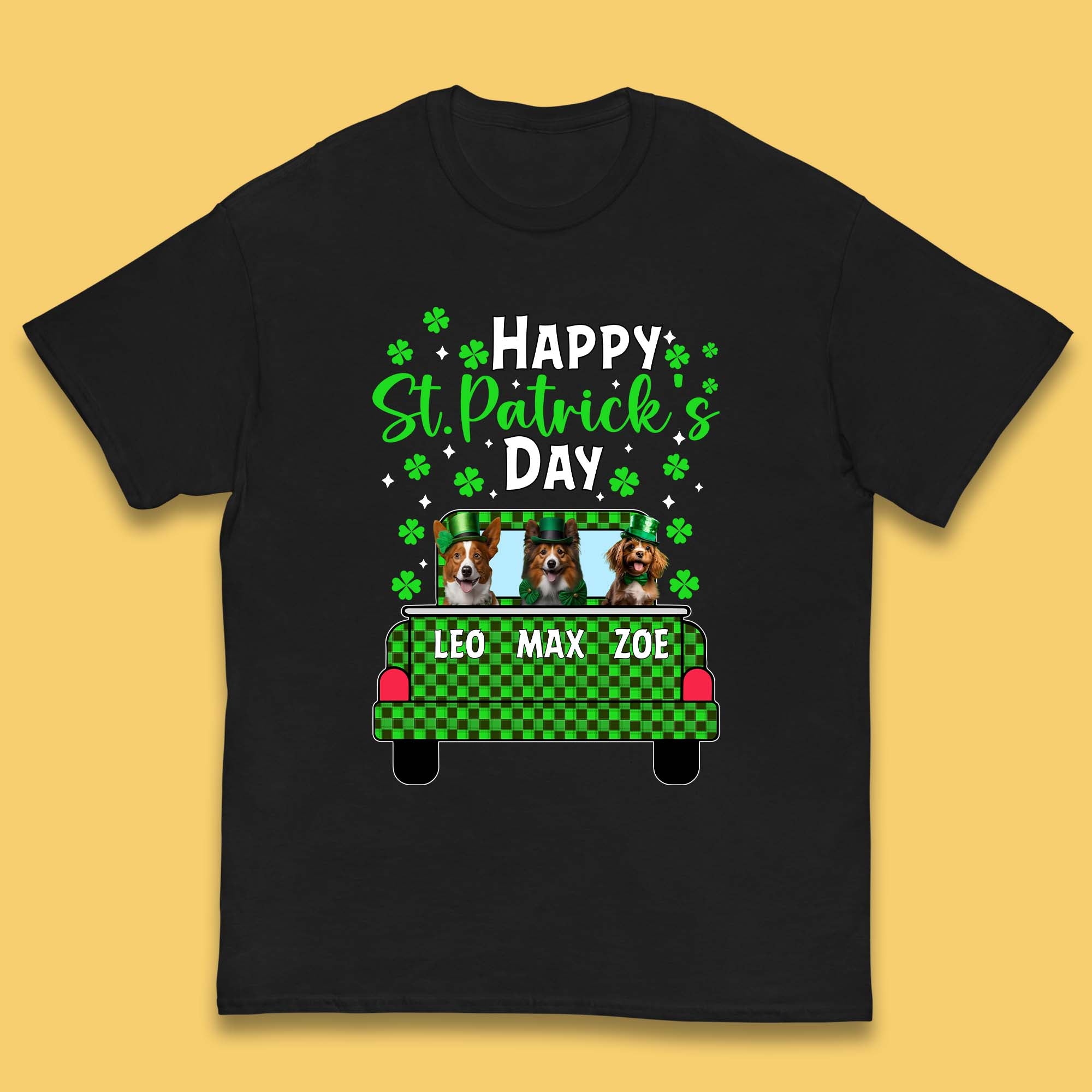 Personalised Dog St. Patrick s Day Kids T-Shirt 130