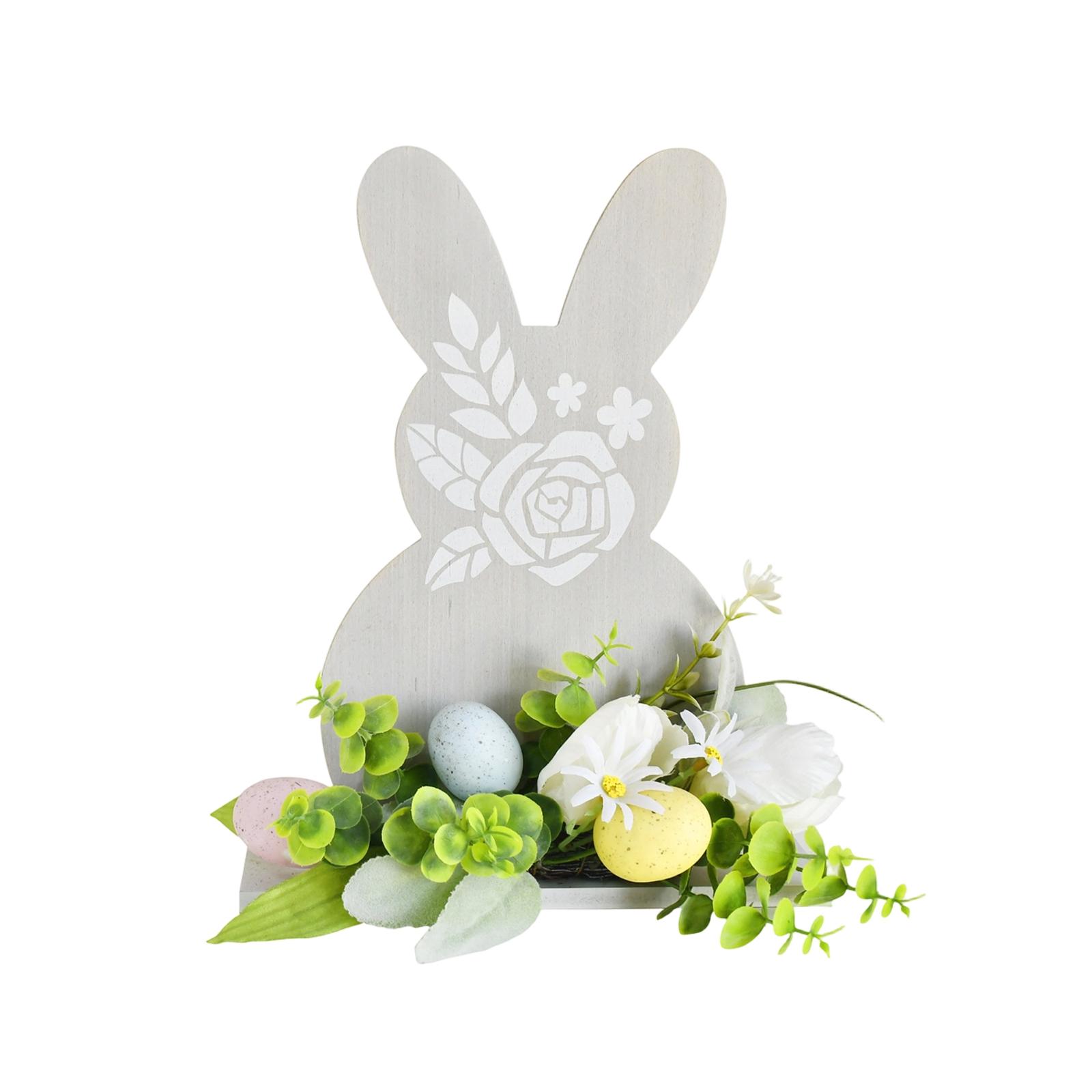 

Easter Bunny Wooden Decorative Print Creative Ornament For Holiday Party Decorations