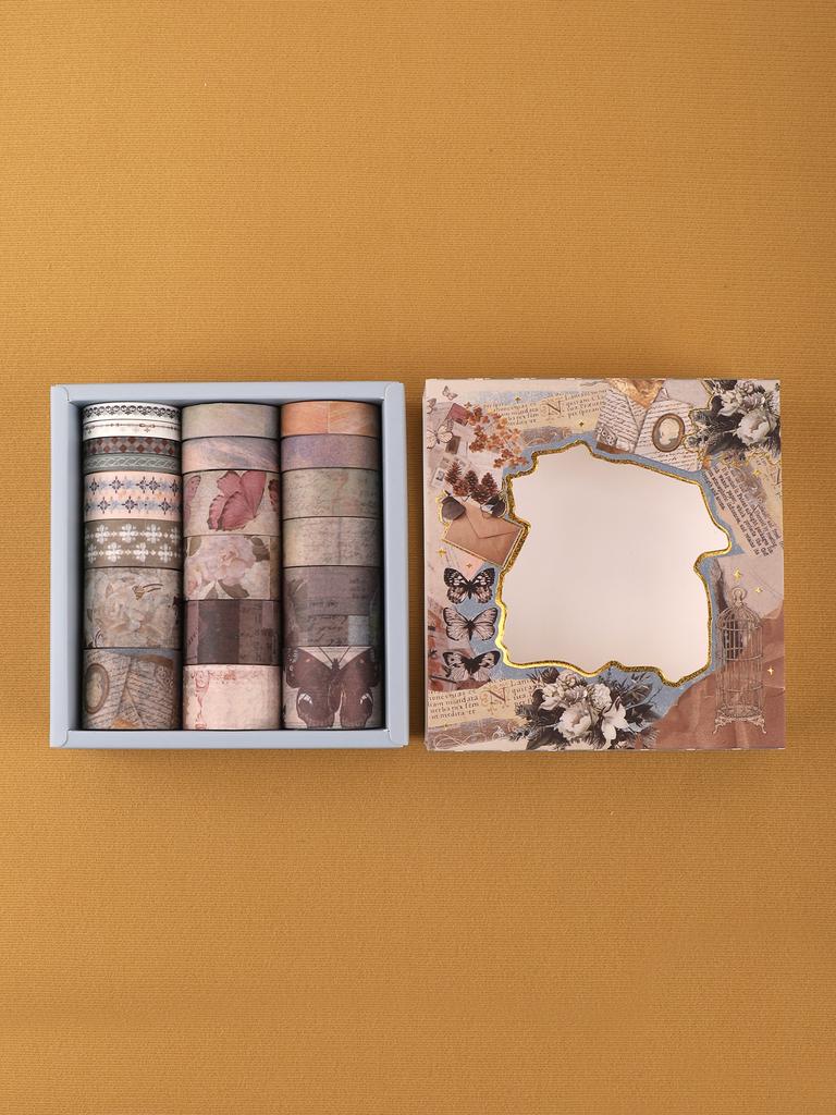 12 rolek/Pudełko Vintage Beauty Taśma Washi Taśma Papierowa Samoprzylepna Do Kreatywnego Journalingu Scrapbookingu I Dekoracji Scrapbooking Washi Tap