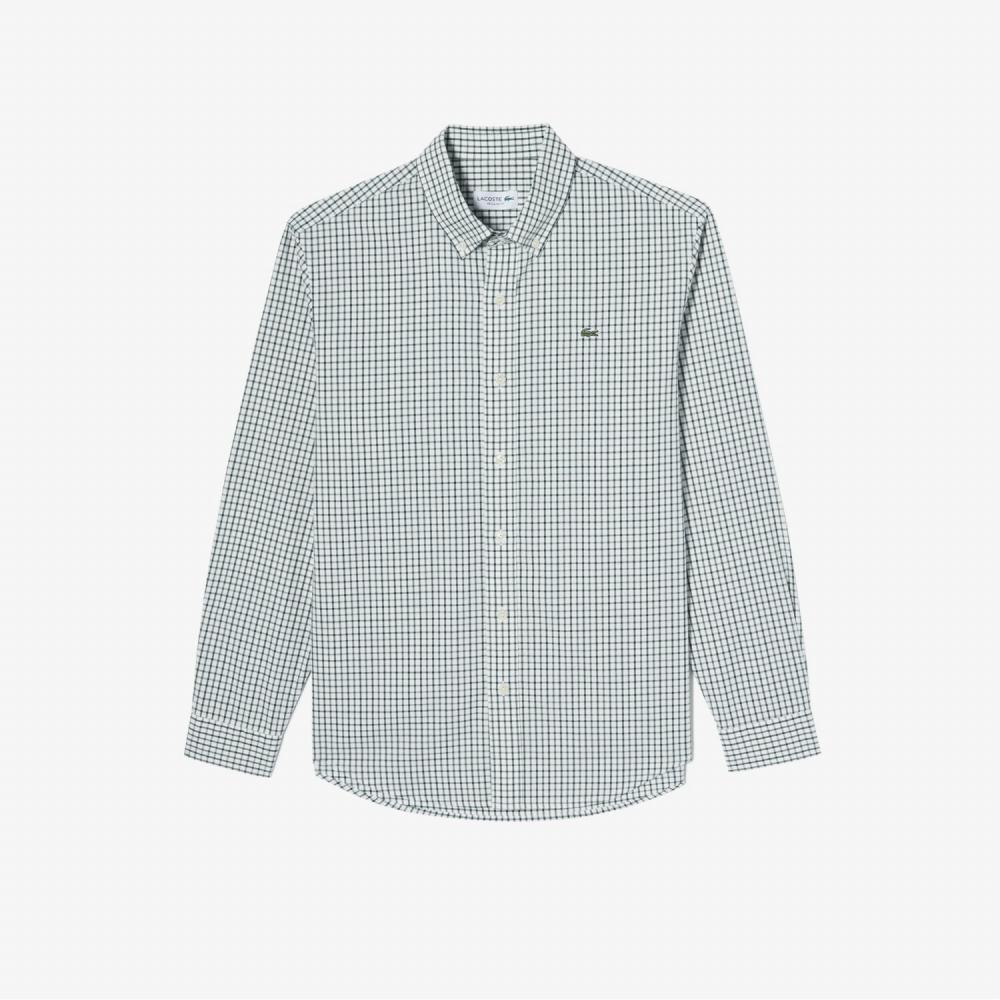 

LACOSTE Мужская саржевая рубашка в клетку CH700E 53N YZP