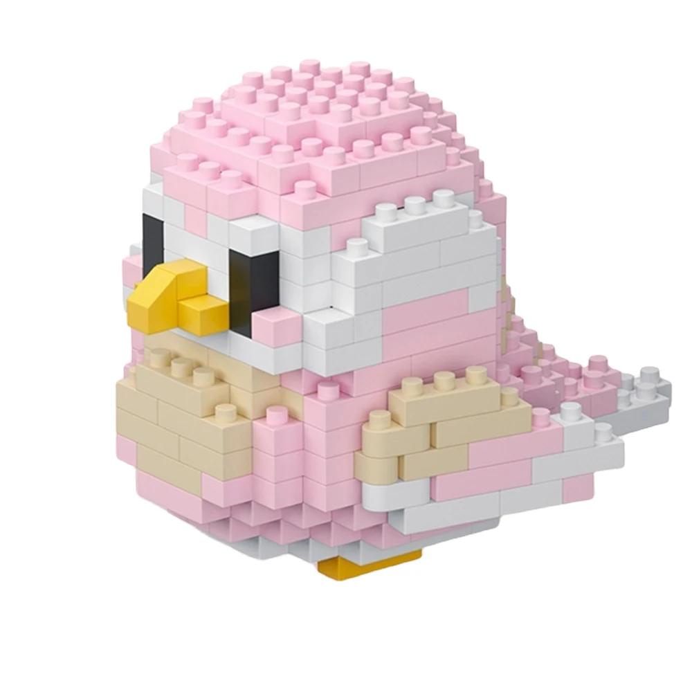 KNEW BUILT Bunte Papageien Mikro Mini Bausteine Montage Spielzeug 3D Modellsteine für Vögel Spaß Praktische Fähigkeit Geschenk