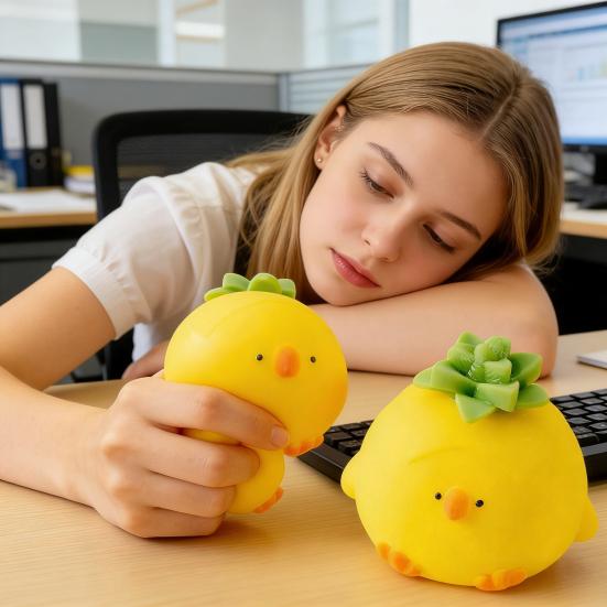 Slow Rising Animal Squeeze Toy Soft Stress Relief Fidget Toy Cute Duck Chicken