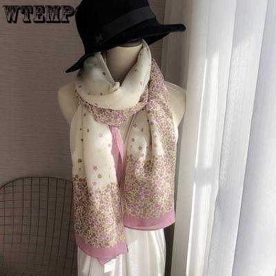 Women's Winter Floral Shawl Cotton Scarf Shawl Warm Scarf Spring and Autumn New Style