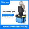 1 Set 12V 220V 10A 2/3 Position 1/2No 1/2Nc On Off Knob Button Rotary Switch Selector With Keys 22Mm La36M Key Switch