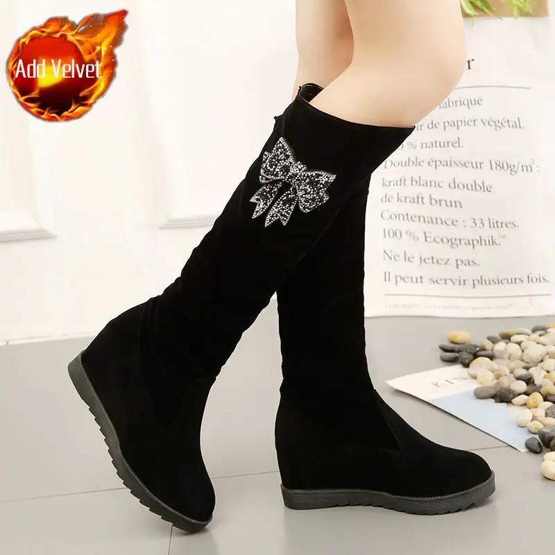 Fashion Long Boots for Women Autumn High Heels Elegant Heeled Knee Shaft Shoes Woman Winter 2024 Y2k Novelty Large Size Warm New Spring