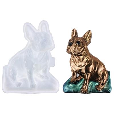 Dog Silicone Molds 3D Animal Resin Mold Large Dog Statue Making Epoxy Casting Mould for Wall Hanging Door Home Decors