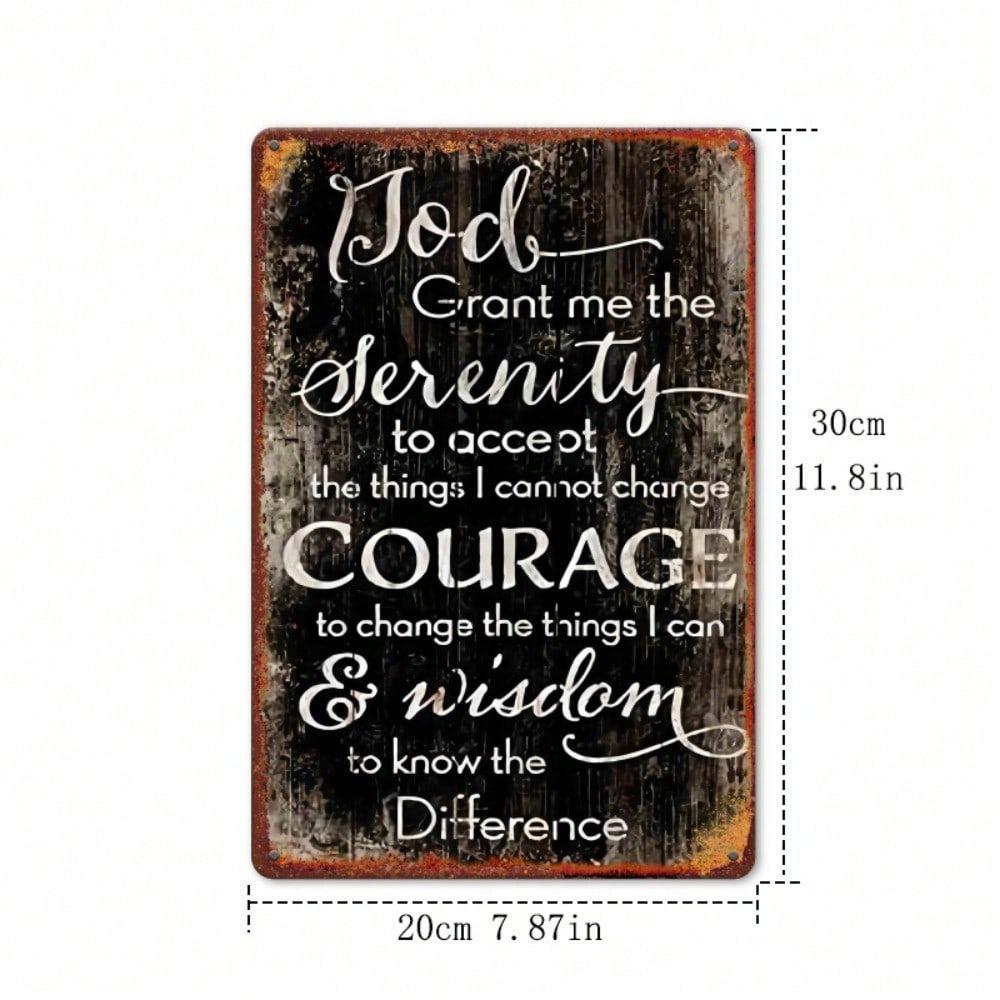 Retro Style Metal Wall Plaque Sign for Home Decor