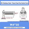 304 Stainless Steel Mushroom Head Hexagon Screw M2-M6