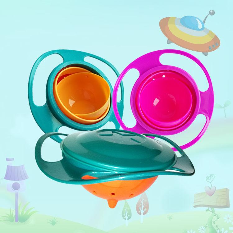 Untertassenschüssel Balance-Schüssel 360 Grad drehbar ohne Verschütten Schüssel Babyschüssel Kinderschüssel Spaß Gyro-Schüssel