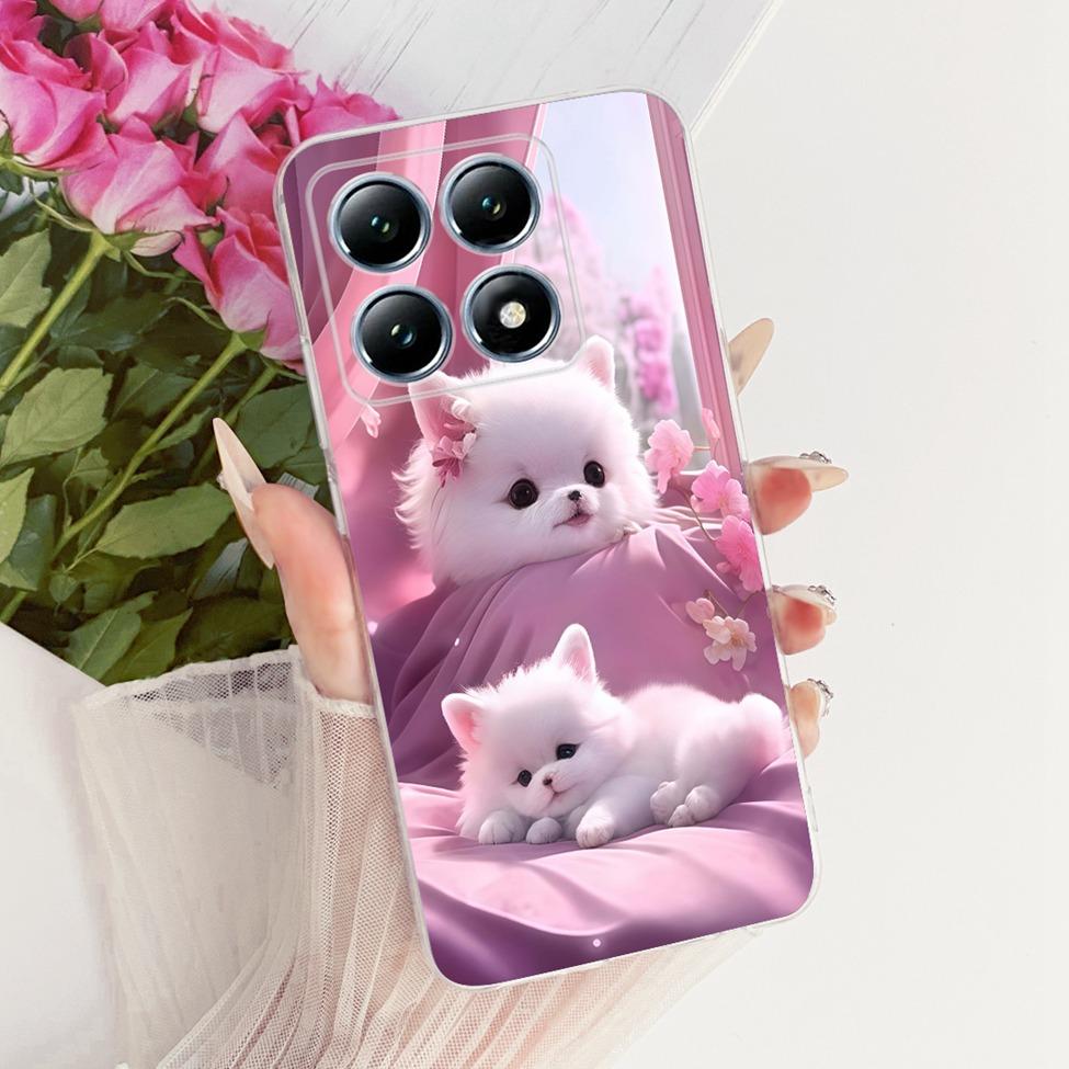 Transparent Casing For Xiaomi 14T Pro Case Cute Cat Luxury Fashion Butterfly Funny Cool Painted Cover 2407FPN8EG