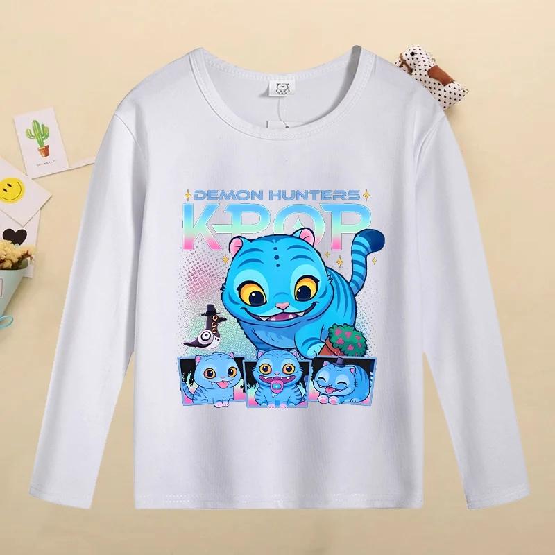 Kids Casual Comfortable Long Sleeve T-Shirt Cute Cartoon Print Fashion Top T-Shirt Girls Kids