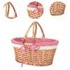 Hand Woven Storage Basket with Handle for Kitchen And Camping