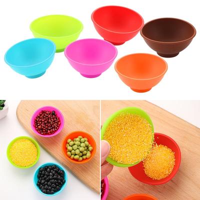 Measuring Silicone Mixing Bathroom Supplies Seasoning Bowl Sauce Cup Facial Mask Bowl Food Storage