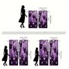 Purple Gothic Skull Chain Curtains Pocket Rod Digital Print Polyester Bedroom Living Room All Season Decor Curtain Sheer For Sitting Made Of
