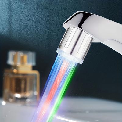 7-farbige LED-Wasserhahndüse, leuchtende LED-Farbwechsel, umweltfreundliche Stromerzeugung durch Wasserfluss, externe Mikro-Wasserhahndüse