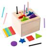 Montessori Wooden Educational Toy: Shape & Color Matching Coin Box for Early Learning