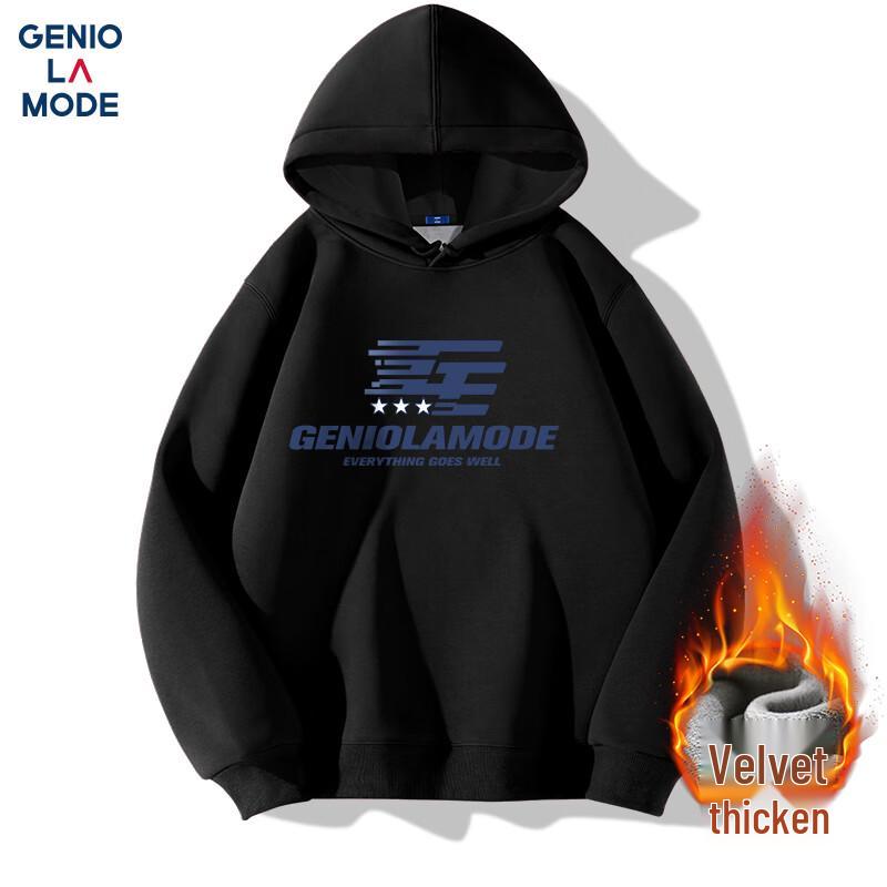 

GENIOLAMODE Мужская толстовка с капюшоном, на флисовой подкладке, утяжеленная M