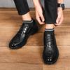 Herrenschuhe Mode Leder Freizeitschuhe Herren Sneaker Outdoor Wanderschuhe zum Schnüren Neu Rutschfest Abrieb Herren Businessschuhe