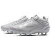 Under Armour Men's Blur 2 MC Suede White Metallic Silver Football Cleats 3027978-101