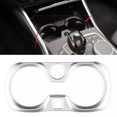 For BMW 3 Series G20 G28  ABS Car Accessories Interior Central Control Water Cup Holder Panel Cover Trim ABS Chrome Fit