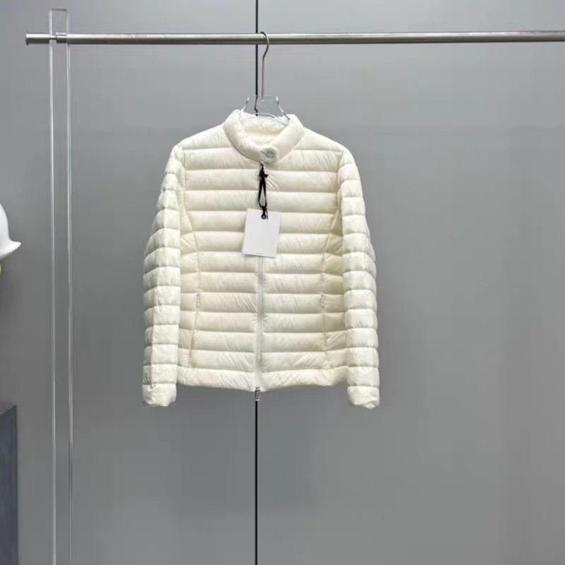 2025 Women's Lightweight Warm White Duck Down Jacket - Autumn/Winter Fashion Casual with Ribbed Stand-Up Collar