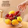 Nordic-style Stainless Steel Versatile Basket, Creative Retractable and Foldable Storage Basket, Multi-shaped Hollow Fruit Baske