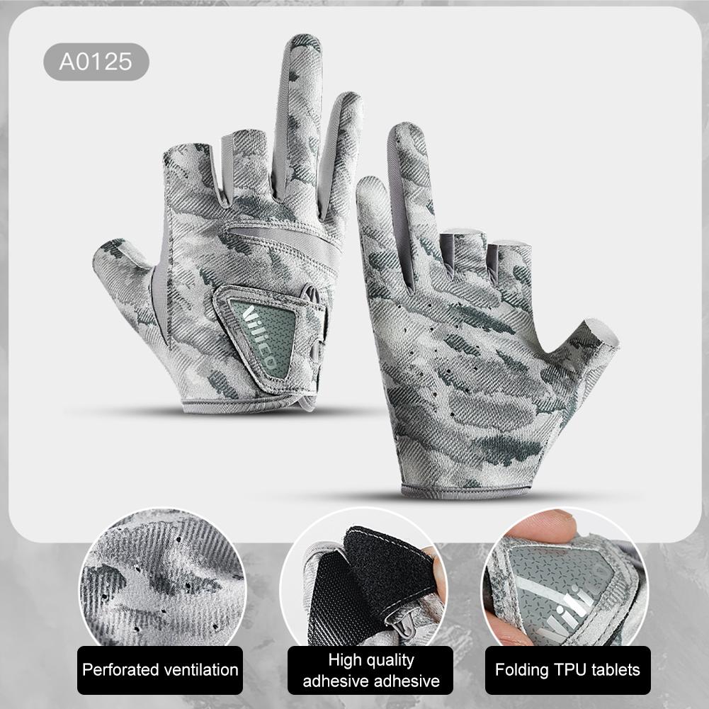 Fishing Gloves for Men Breathable Summer Sun Protection Gloves Adjustable Angling Cycling Sports Gloves Fly Fishing Accessories
