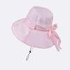 Fisherman Hat for Women In Spring and Summer Fashion Versatile Sunshade and Sunscreen Breathable Show Small Face Sunhat Ribbon Bow Sunhat