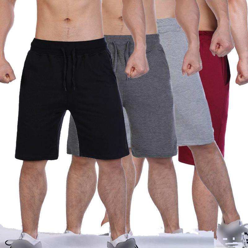 Soft Casual Drawstring Mens Shorts Plain Athletic Running Training Bottoms