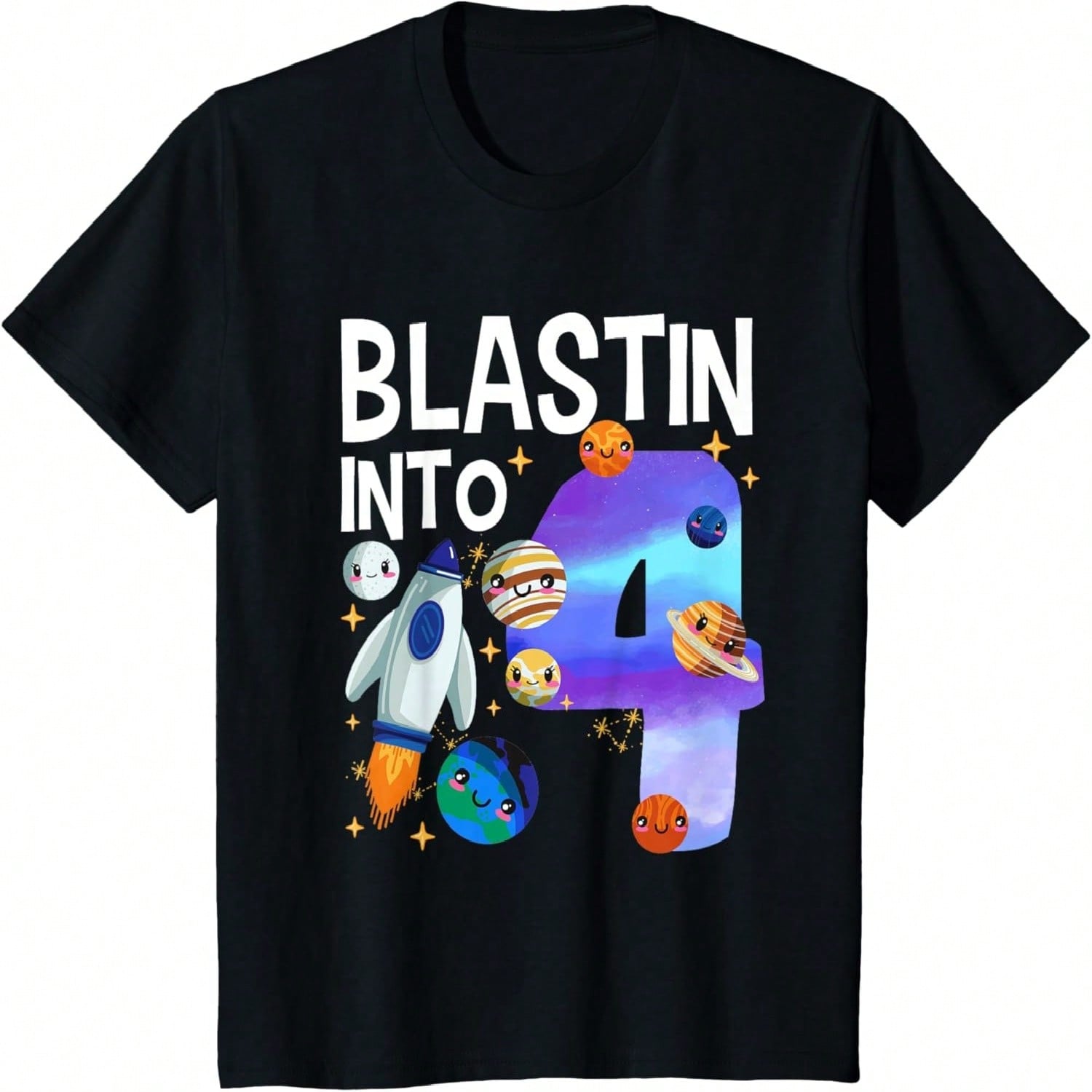 Kids Alien Dinosaur Funny UFO Space Toddler Boys Kids T-Shirt S