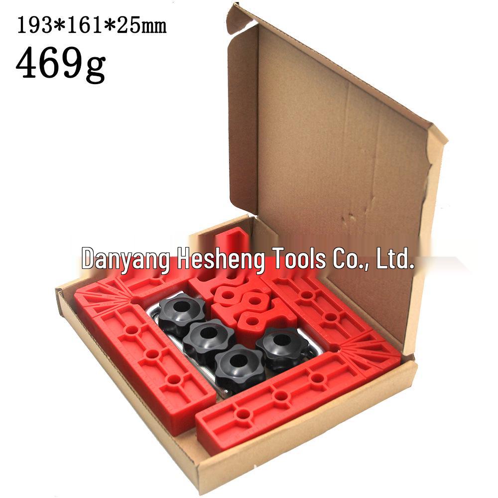 Adjustable 140mm Right Angle Woodworking Clamp & Ruler Tool Set