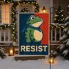 10 Pcs Resist Portland Frog Yard Flag Frog Protest Garden Flag Hilarious Outdoor Banner for Farmhouse Porch Outside Decor