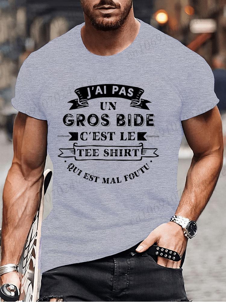 I Don't Have A Big Paunch Men T Shirt Funny French Humor Gift Y2k T-shirt Summer Casual Unisex Tee Fashion Summer Tee Shirt Tops