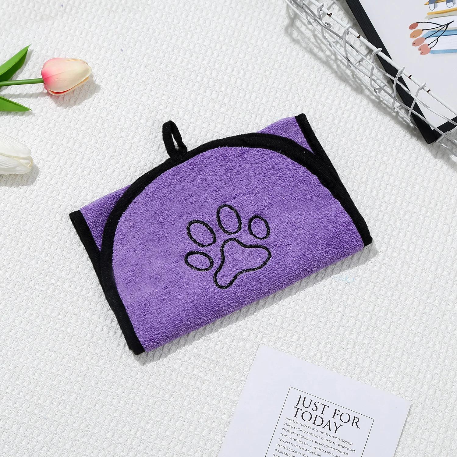 

Полотенце для домашних животных, ванна для кошек, быстросохнущее впитывающее банное полотенце для собак, большое утолщенное полотенце, средства для сухой уборки артефактов фиолетовый