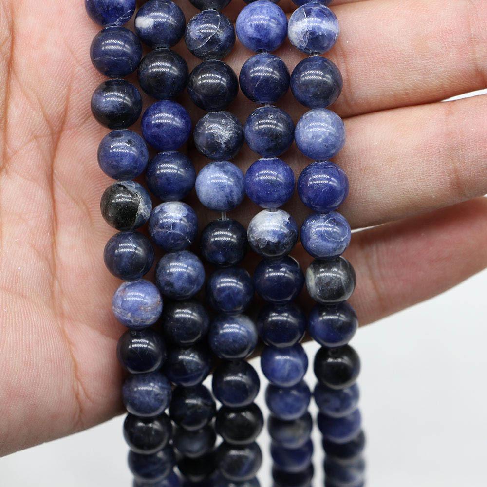 

Натуральный камень с голубыми прожилками, круглые бусины для изготовления браслетов своими руками, полуфабрикаты для бисероплетения 4mm [92 beads/strand/10g]