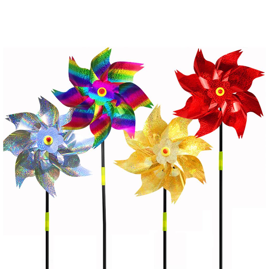 Vogelabwehr Windmühlen 6 Stück/Set Multifunktions Windräder Windspiel für Innen Außen Garten Hof Dekoration Zubehör