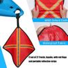 2Pcs Safety Travel Flag Kayak Warning Flag with Reflective Strips Canoes Red Warning Flag Travel Trailer Tow Accessory