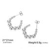 Cazador Geometric Beads Women's Earrings Gold Color Trendy Waterproof Earrings Stainless Steel Jewelry 2026 Party Wedding Gifts