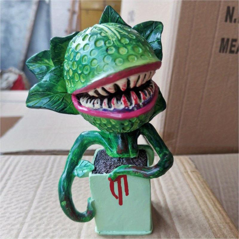 1 Pezzo Decorazione Horror di Halloween Fiore Cannibale Ornamento in Resina Giardino Pianta Carnivora Artigianato Paesaggi Domestici