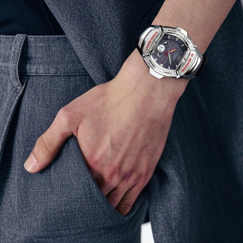 Casio G-SHOCK 200 meters waterproof, solar quartz movement, resin strap, Japanese and Korean watch, same style for men and women, black gw-1401-1av