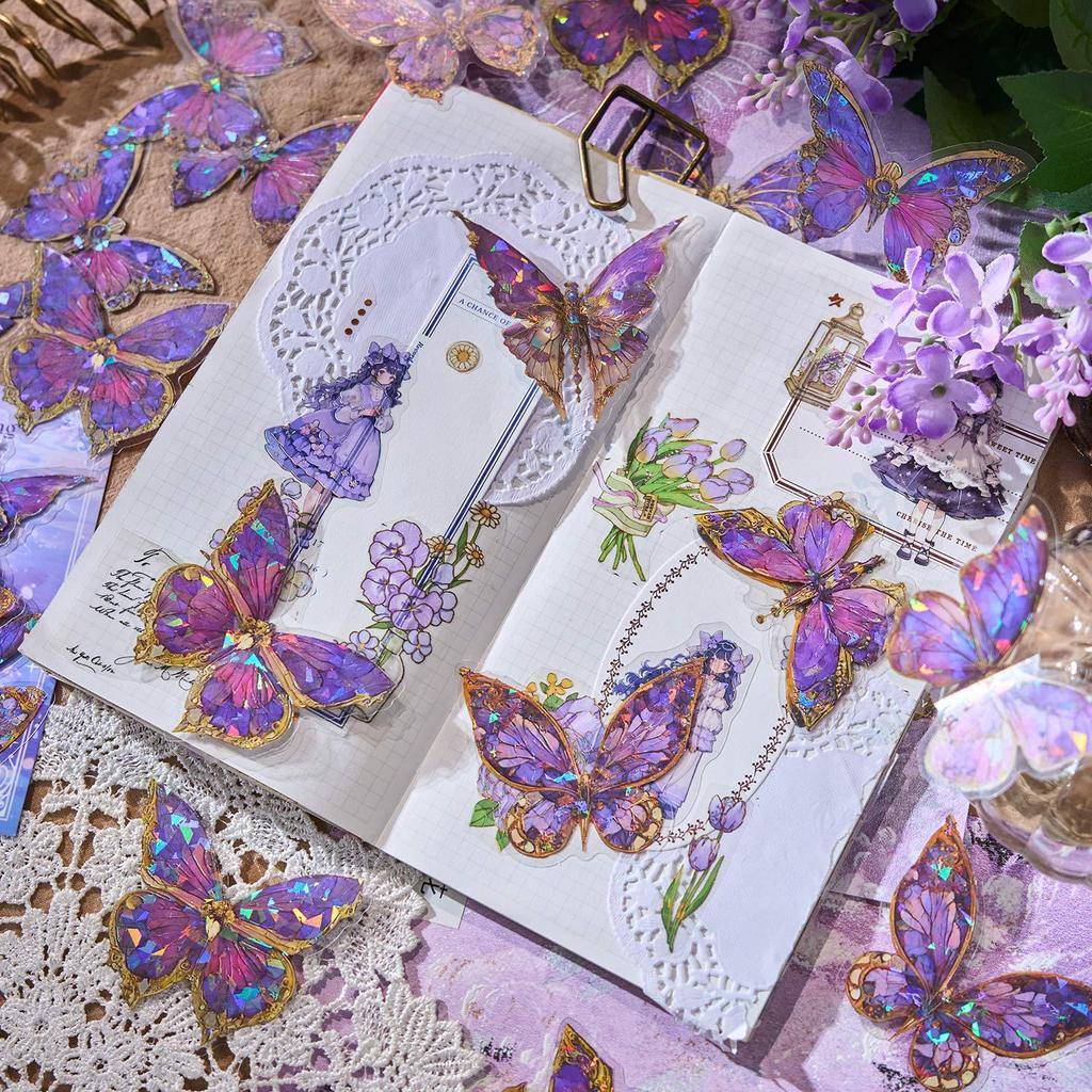Dream Redemption Butterfly Stickers: High-Value DIY Journal Decoration Pack