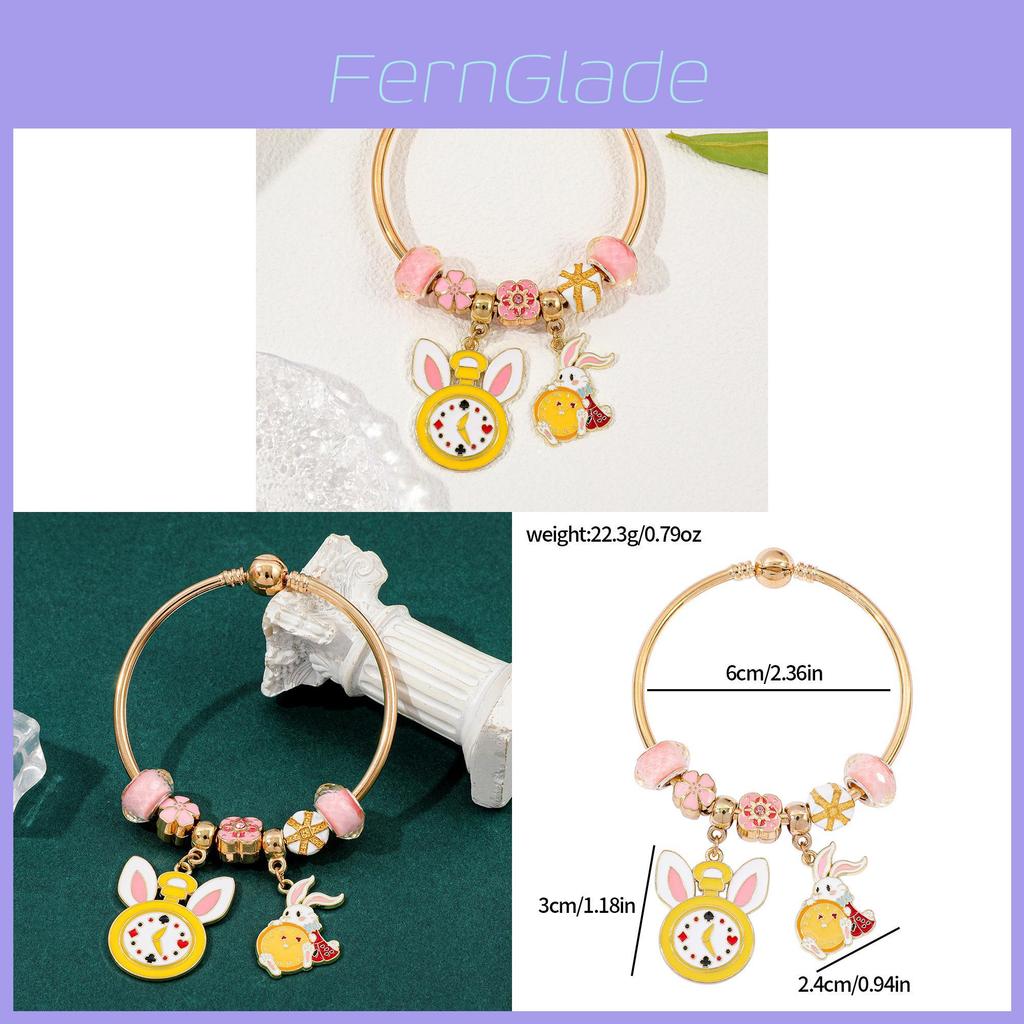 Alice In Wonderland Childrens Bracelet With Zinc Alloy Charm For Travel Gift