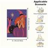 Halloween Witch with Pumpkin Illustration Art PrintBlanket Flannel Throw Blanket for Sofa, Bed, Travel, Camping, Office, Couch, Chair