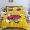 Color Comic Pattern Duvet Cover Queen King Cartoon Bedding Set for Kids Boys Girls Hippie Hip Hop Rock Style Comforter Cover741