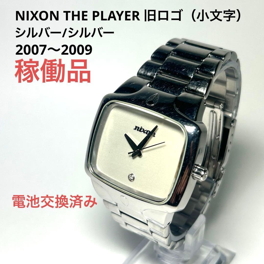 Used NIXON THE PLAYER Working item Silver/Silver Battery replaced