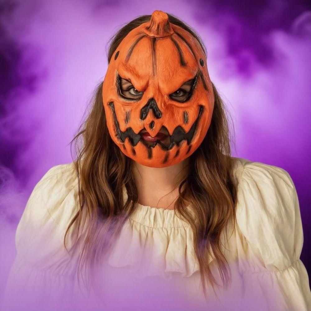 3D Pumpkin Halloween Mask Creativity Funny Full Face Mask Unisex Breathable Masquerade Party Mask Costume Party Supplies