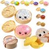 1~3 Stück Teigtaschen-Quetschies Niedlicher Bunter Brötchenball Langsam aufsteigendes Stressabbau-Fidget-Spielzeug für Kinder Erwachsene Anti-Angst-Geschenk