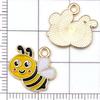 Set of 20 Yellow Enamel Bee and Beehive Pendants for DIY Bracelets and Necklaces